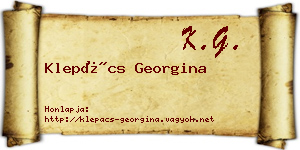 Klepács Georgina névjegykártya